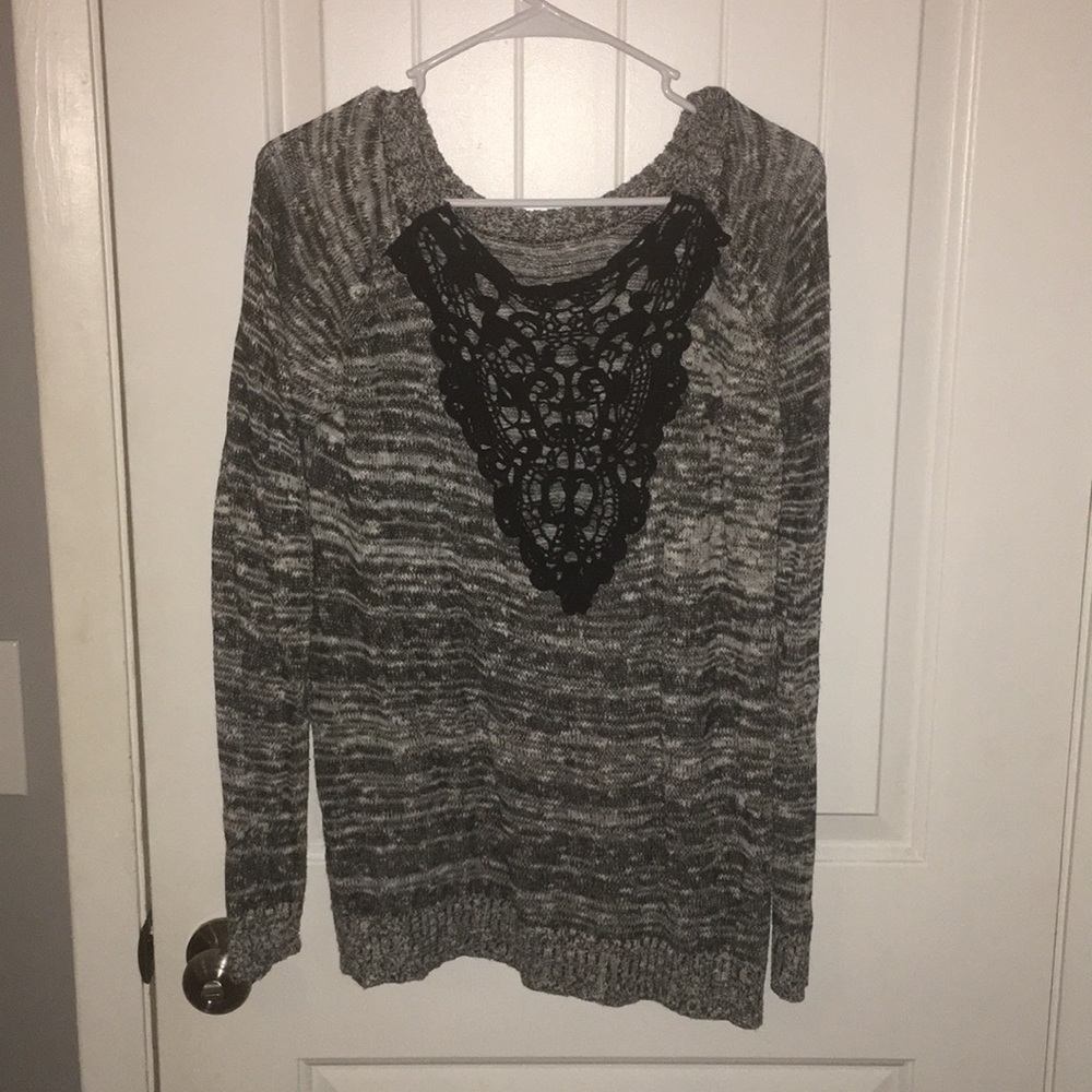 Torrid Sweater with Lace Back